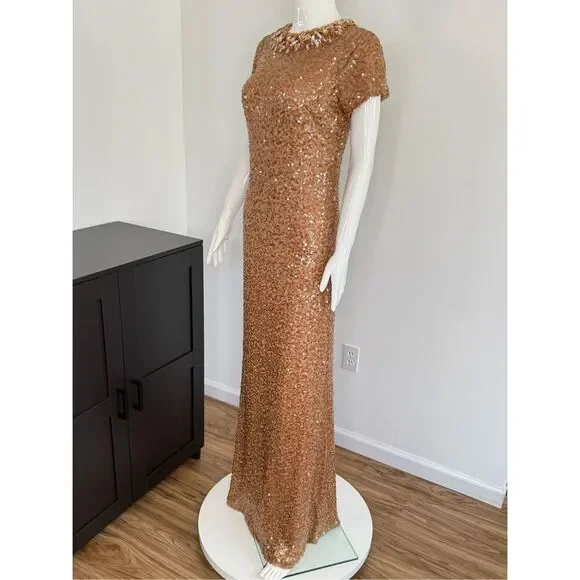 sachin and babi gold dress sachin and babi light blue dress Prom & Formal Dresses Australia main image 0